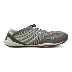 Merrell Barefoot Gray Purple Mesh Lace Up Running Shoes Women's 10.5